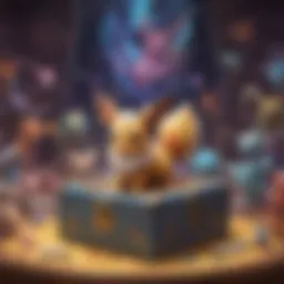 Close-up of the Eeveelution Elite Trainer Box showcasing its vibrant artwork