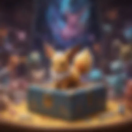 Close-up of the Eeveelution Elite Trainer Box showcasing its vibrant artwork