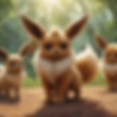 Eevee Evolutions in a Competitive Match Eevee evolution cards in action during a competitive match