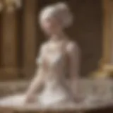 Elegant Pearl Necklace draped on a mannequin