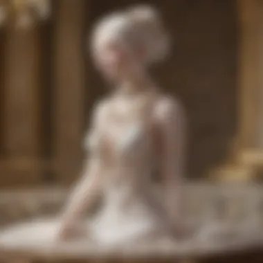 Elegant Pearl Necklace draped on a mannequin
