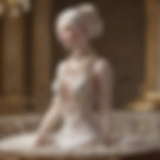 Elegant Pearl Necklace draped on a mannequin