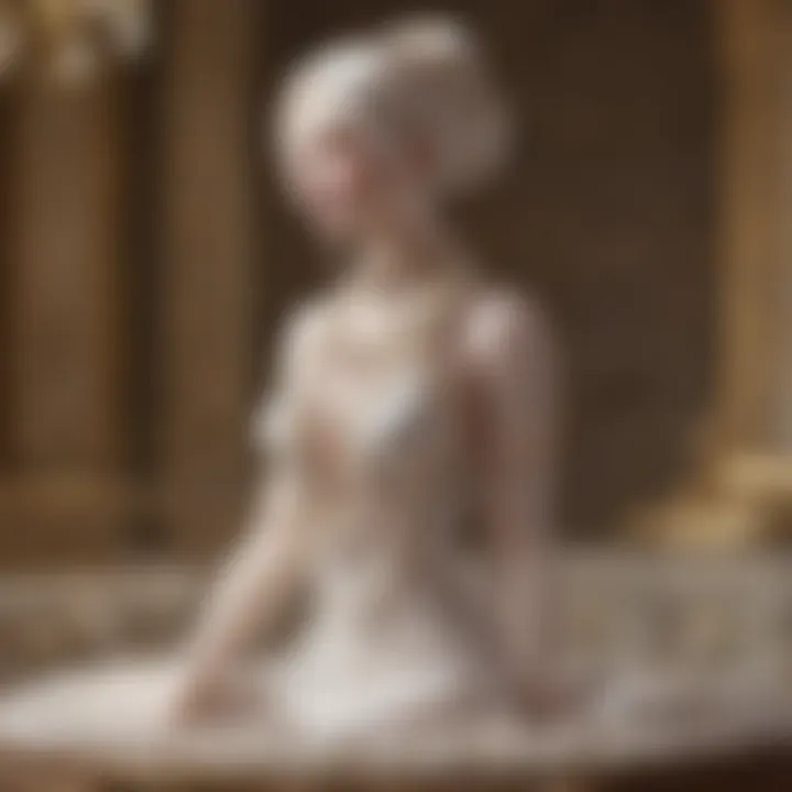 Elegant Pearl Necklace draped on a mannequin