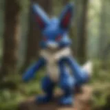 Majestic Lucario Plush in Nature