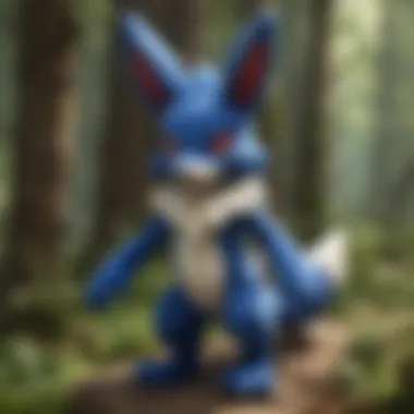 Majestic Lucario Plush in Nature