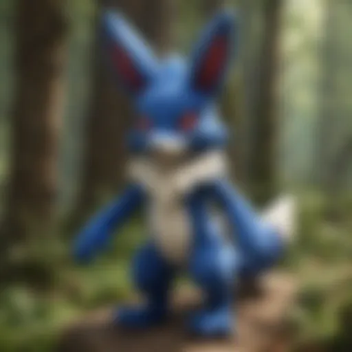 Majestic Lucario Plush in Nature