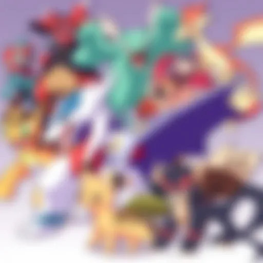 A vibrant collage of various Pokémon characters from different fan-made games