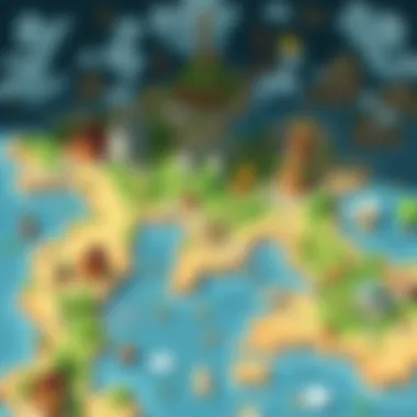 A detailed map of a Pokémon world designed in a fan-made game