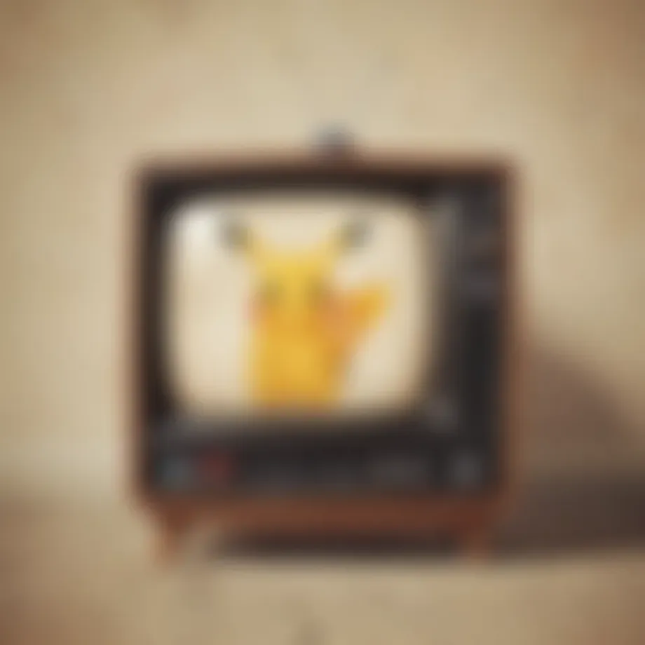 Vintage TV showing 'Friends' logo