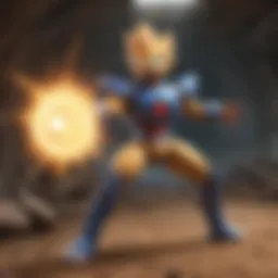 An illustrative representation of Fusion Strike Energy in action during a Pokémon battle