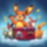 Colorful GameStop Pokemon tins lined up on a shelf