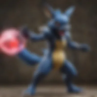 Lucario VMAX Card Unleashing Power