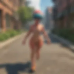 Virtual reality environment showcasing Pokémon GO gameplay