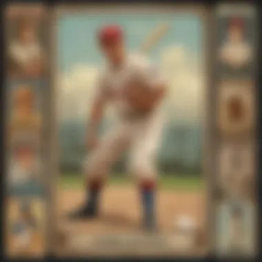 Rare vintage baseball cards showcasing historical figures