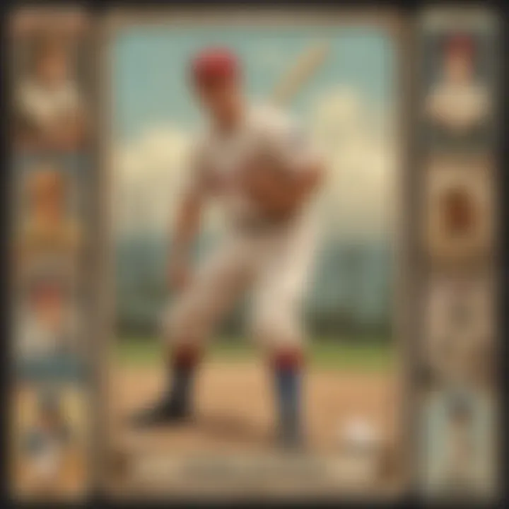 Rare vintage baseball cards showcasing historical figures
