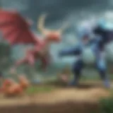 Mystical Pokemon Battle Scene