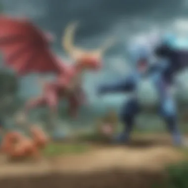 Mystical Pokemon Battle Scene