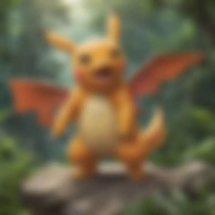 An open Pokémon book with illustrations showcasing the universe