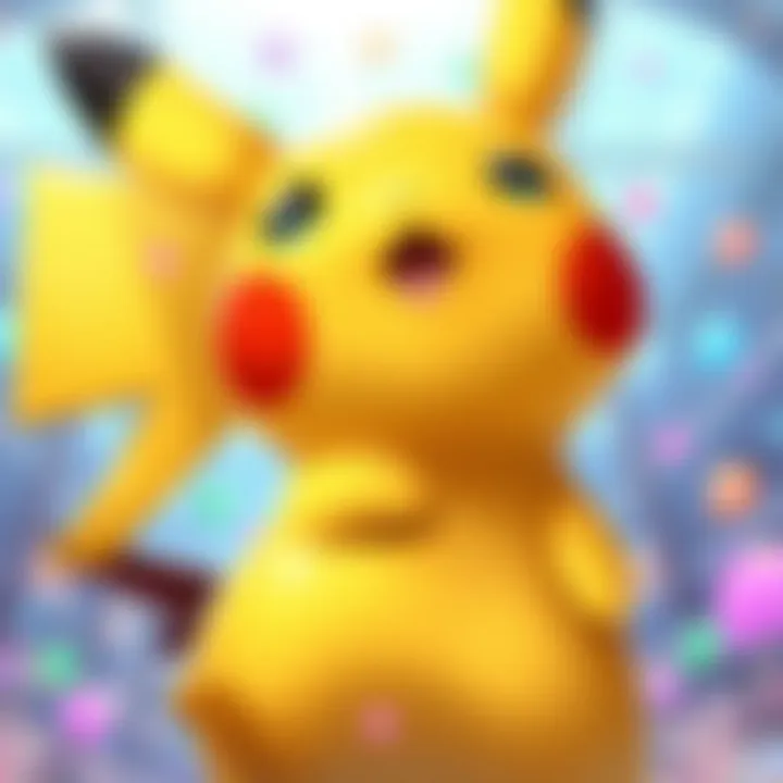 Close-up of a rare Pikachu card from the collection