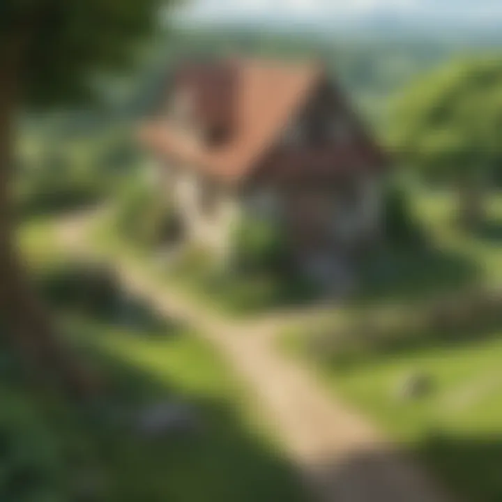 Scenic rural area with Pokémon