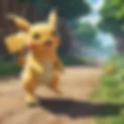 Screenshot of Pokemon Let's Go gameplay showcasing a lively encounter