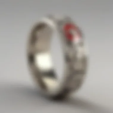 Pokemon wedding band with Pokeball element