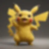 Illustration of Pikachu in a dramatic pose