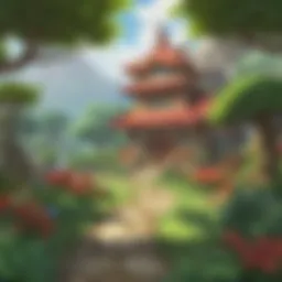 A vibrant landscape from Pokémon Omega Ruby showcasing lush environments