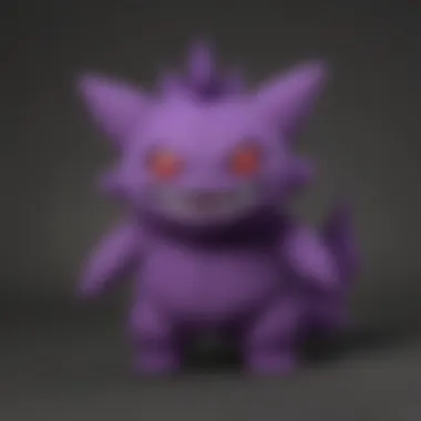 Designing the Gengar Plush Toy An artist sketching the design of a Gengar plush toy, highlighting the creative process.