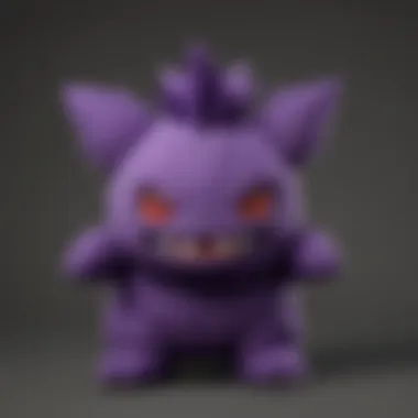 Diverse Gengar Plush Collection A collection of various Gengar plush toys in different poses and expressions.