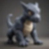 A beautifully crafted Onix stuffed animal showcasing intricate details