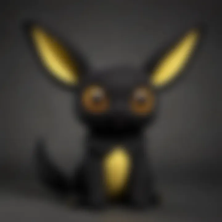 Fan art depicting the Umbreon sitting plush's appeal