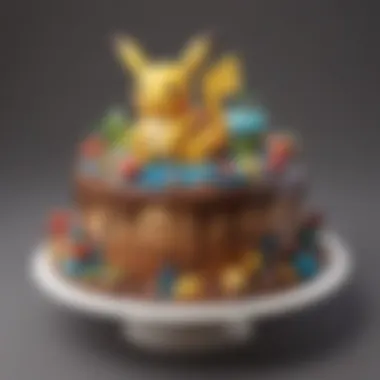 Pokemon Universe Cake A beautiful cake featuring a scene from the Pokemon universe