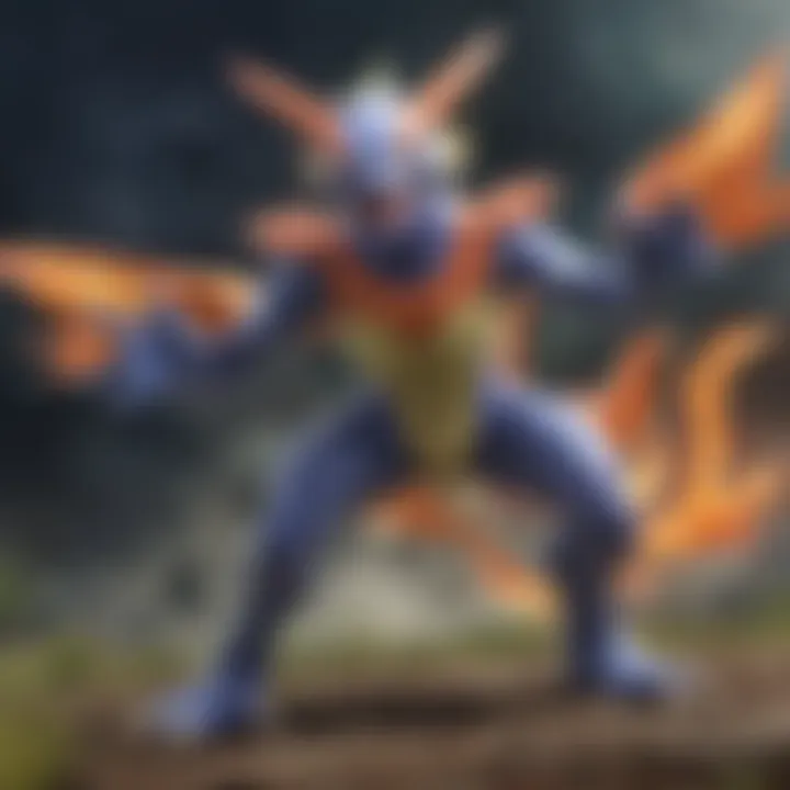 Legendary Pokemon in Victory Pose