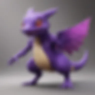 Close-up of a Pokémon with brilliant violet coloration