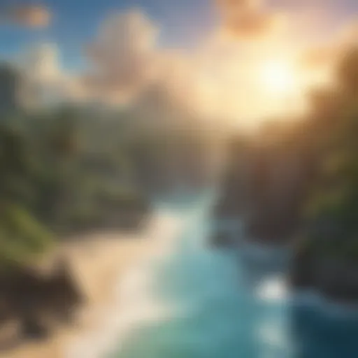 A scenic view of Alola's diverse landscapes
