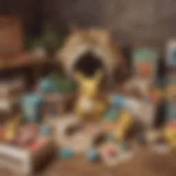 An assortment of Pokémon subscription boxes showcasing various designs and themes