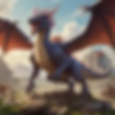 Epic Battle of Dragon-types Dynamic battle scene featuring Dragon-type Pokémon in action