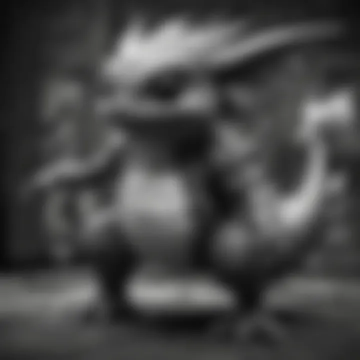 A collection of rare black and white Pokémon cards highlighting their collector's value.