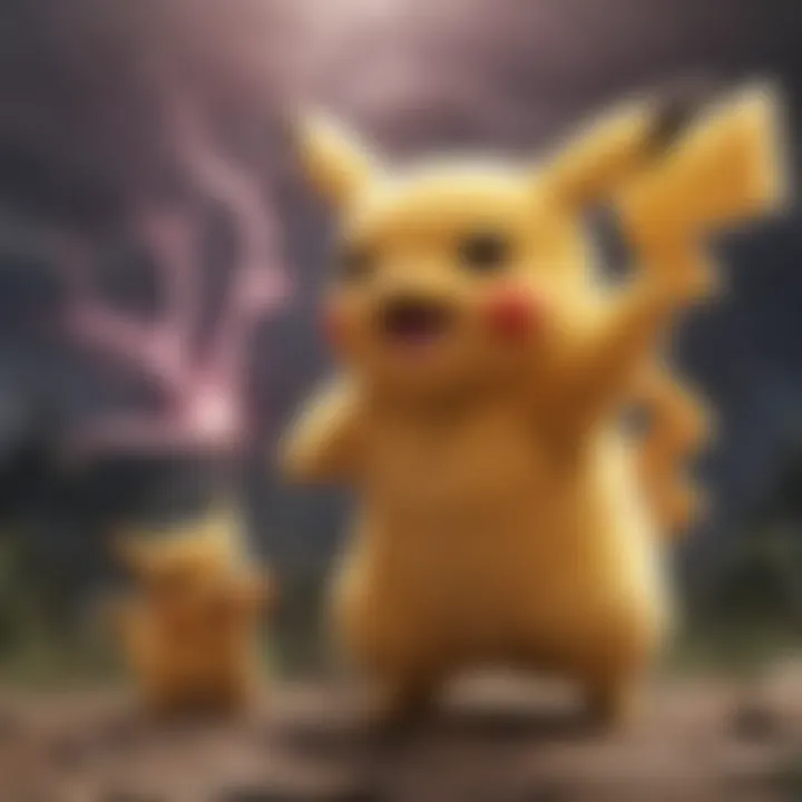 Dynamic Pikachu in action during a battle