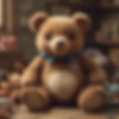 A beautifully arranged scene of Pokémon teddy bears in a cozy setting, evoking nostalgia.