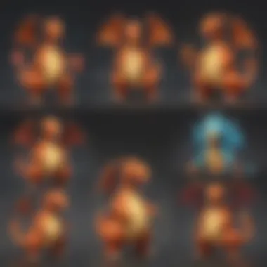 Evolution of Charizard Cards A collection of various Charizard cards over the years