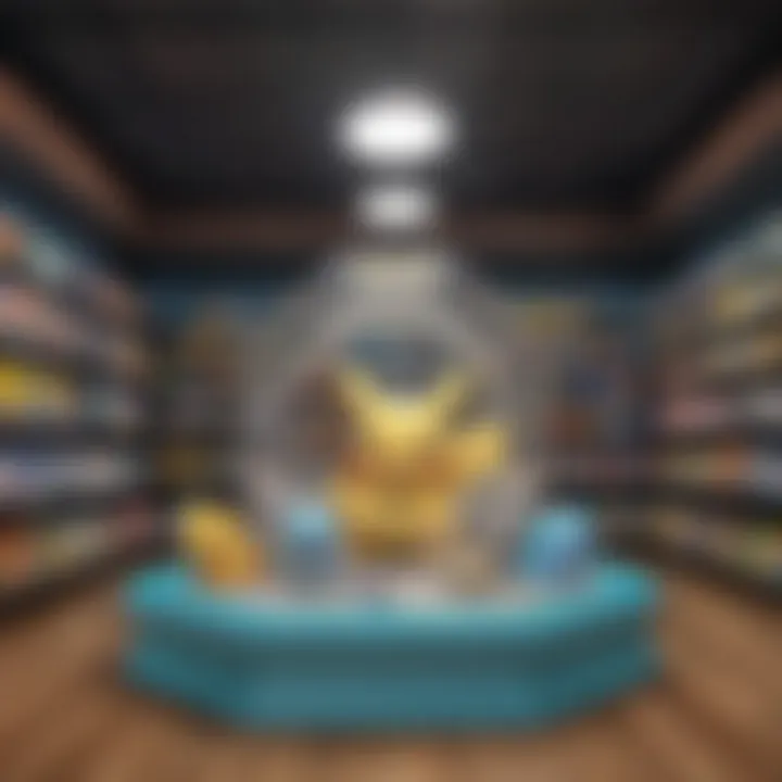 Vibrant display of Pokémon-themed Diamond Funko Pops in a collector's room