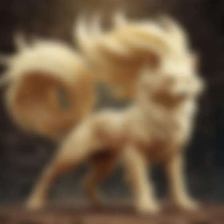 Ninetales showcasing its elegant design in a battle stance