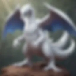 A collection of rare Lugia Pokémon cards displayed elegantly