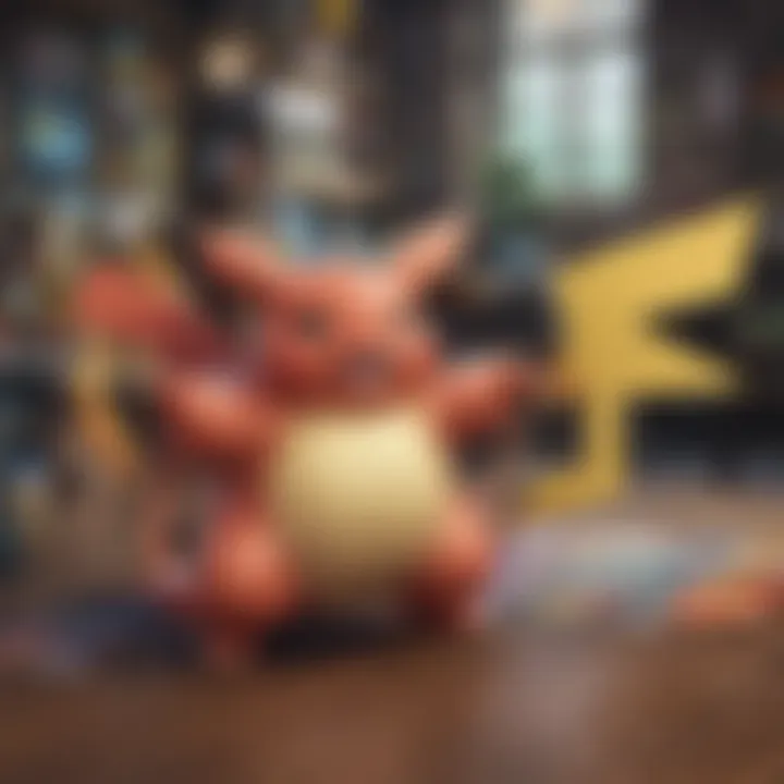 Gameplay featuring Pokémon V cards in action