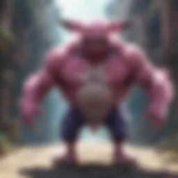 An intense battle scene showcasing the most powerful Psychic move in action.