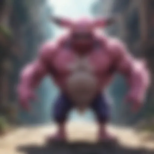 An intense battle scene showcasing the most powerful Psychic move in action.