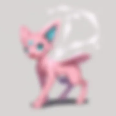 Mew's Unique Psychic Powers A close-up of Mew displaying its unique psychic abilities