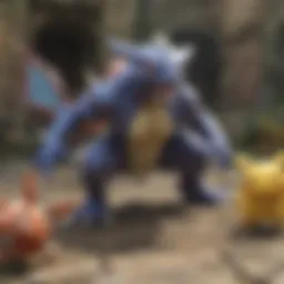 Enthusiastic fans engrossed in a Pokemon battle simulation